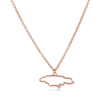 African Ireland Syria Jamaica Israel Nigeria Puerto Rico US France National Map Necklace