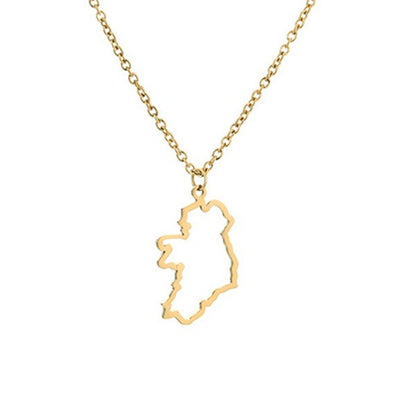 African Ireland Syria Jamaica Israel Nigeria Puerto Rico US France National Map Necklace