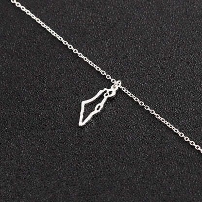 African Ireland Syria Jamaica Israel Nigeria Puerto Rico US France National Map Necklace