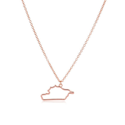 African Ireland Syria Jamaica Israel Nigeria Puerto Rico US France National Map Necklace