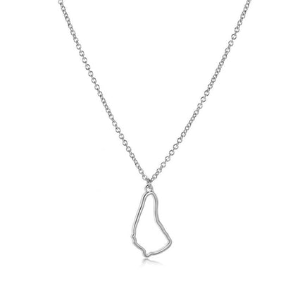 African Ireland Syria Jamaica Israel Nigeria Puerto Rico US France National Map Necklace