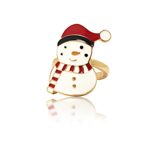 Cute Santa Claus Christmas tree multi style cartoon rings