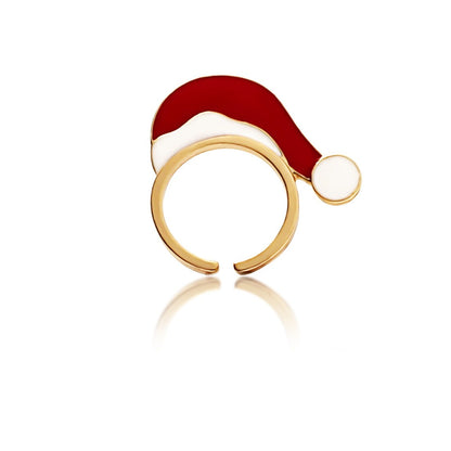 Cute Santa Claus Christmas tree multi style cartoon rings