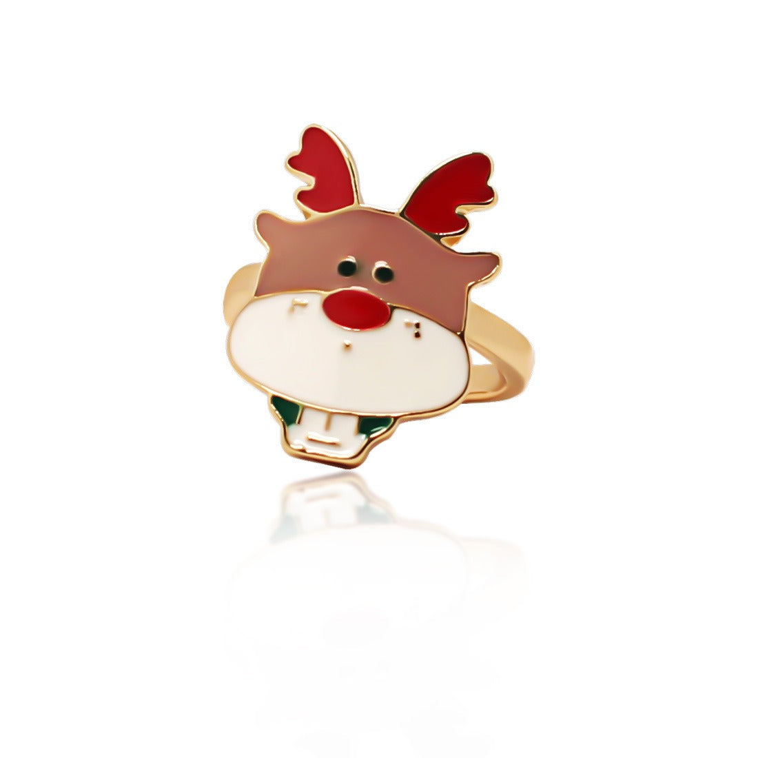 Cute Santa Claus Christmas tree multi style cartoon rings
