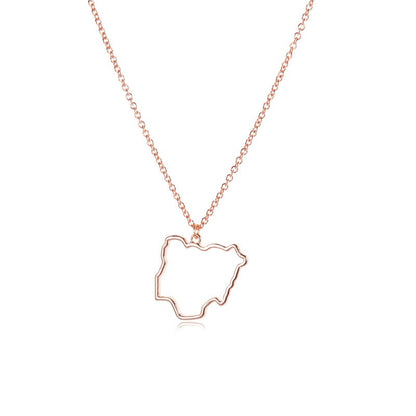 African Ireland Syria Jamaica Israel Nigeria Puerto Rico US France National Map Necklace