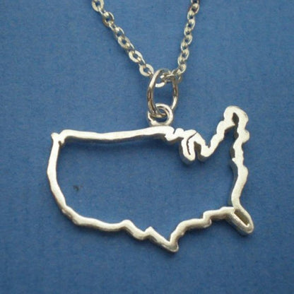 African Ireland Syria Jamaica Israel Nigeria Puerto Rico US France National Map Necklace