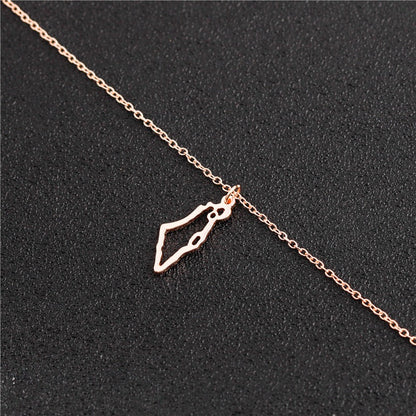 African Ireland Syria Jamaica Israel Nigeria Puerto Rico US France National Map Necklace