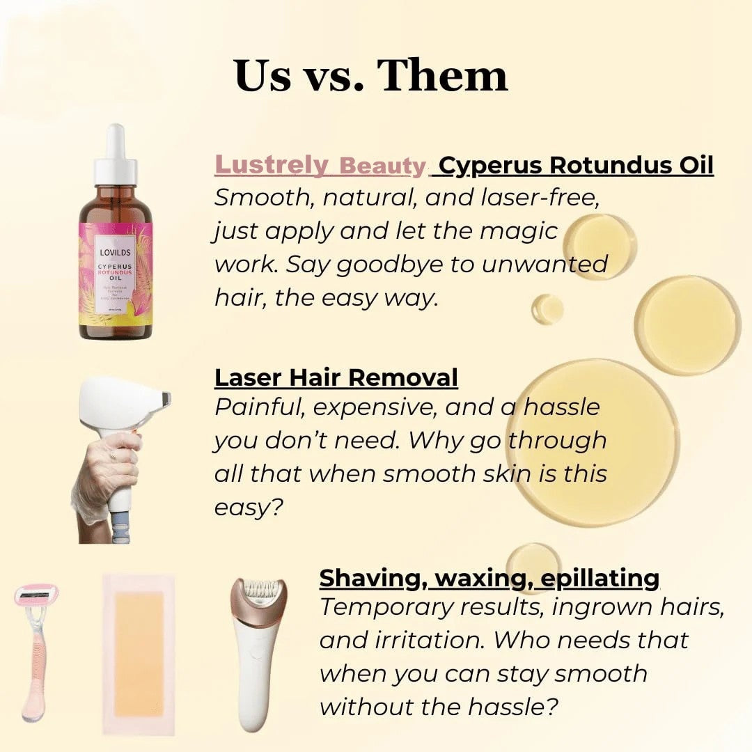 🌿 Natural Hair Removal Oil for Smooth, Radiant Skin – Gentle & Effective